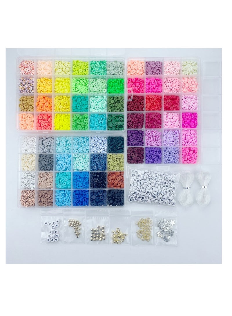 الطين الخرز سوار صنع عدة، الصداقة preppy شقة البوليمر هيشي الخرز مجموعات المجوهرات مع السحر، هدايا للفتيات في سن المراهقة الحرف للفتيات الذين تتراوح أعمارهم بين 8-12 - Image 3