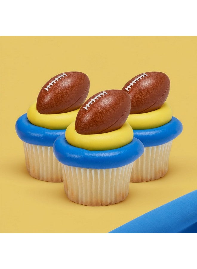 DecoPac 3D Football Rings, Cupcake Decorations, Food Safe Cake Toppers - 24 Pack  - Image 5