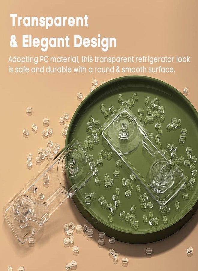 EUDEMON 2 Pack Childproof Refrigerator Lock, Baby Safety French Fridge Door Lock, Freezer Lock, Invisible Cabinet Cupboard Lock for Toddlers, Easy to Install, no Tools Need or Drill (Transparent) - Image 4