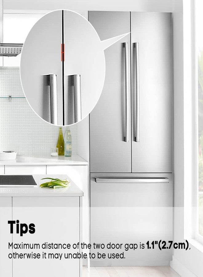 EUDEMON 2 Pack Childproof Refrigerator Lock, Baby Safety French Fridge Door Lock, Freezer Lock, Invisible Cabinet Cupboard Lock for Toddlers, Easy to Install, no Tools Need or Drill (Transparent) - Image 5