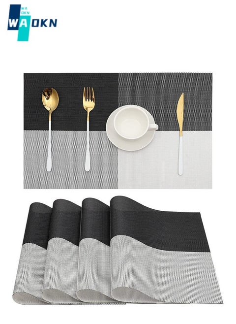 4-piece Set Mat, Table Mat, 35 X 45 cm Insulated Washable Non-slip Table Mat, Suitable for Dining Table and Kitchen Table Protective Cloth Cover