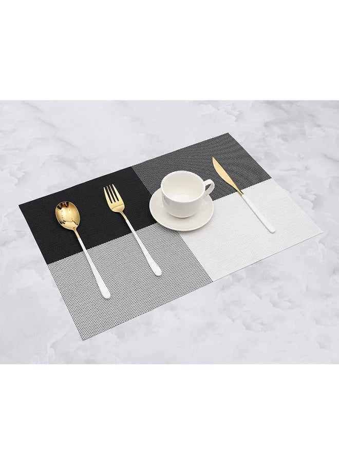 WAOKN - 4-piece Set Mat, Table Mat, 35 X 45 cm Insulated Washable Non-slip Table Mat, Suitable for Dining Table and Kitchen Table Protective Cloth Cover - Image 1