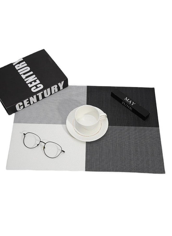 WAOKN - 4-piece Set Mat, Table Mat, 35 X 45 cm Insulated Washable Non-slip Table Mat, Suitable for Dining Table and Kitchen Table Protective Cloth Cover - Image 1