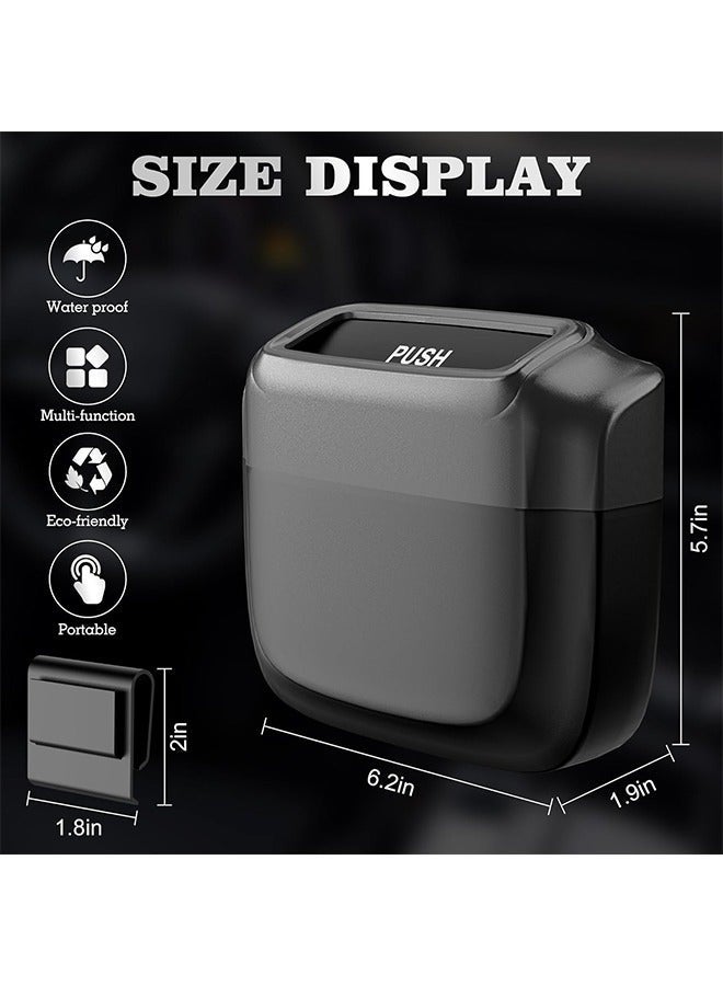 Bukela 2 Pack Car Trash Can with Lid, Leakproof Design & Built-in Bag Dispenser, Heat-Resistant Vehicle Organizer for Car/Office/Kitchen +4 Rolls Bags - Image 4