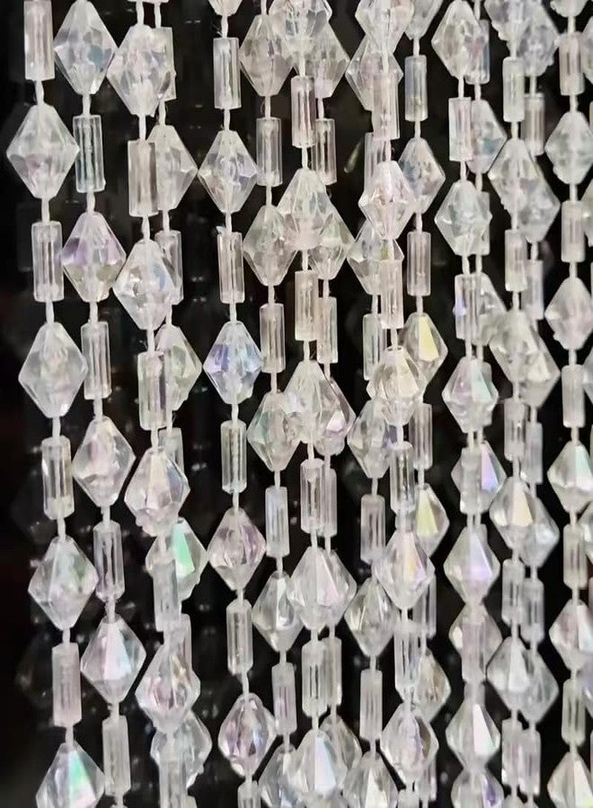 ave split Beaded Curtain Doorways Acrylic Hanging Door Beads String Curtains Tassel Room Divider Screen Decor for Doorway Window Living Room Wedding 046j (100x185cm/39x72.8inch) - Image 2