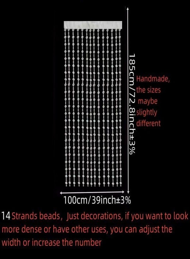 ave split Beaded Curtain Doorways Acrylic Hanging Door Beads String Curtains Tassel Room Divider Screen Decor for Doorway Window Living Room Wedding 046j (100x185cm/39x72.8inch) - Image 4