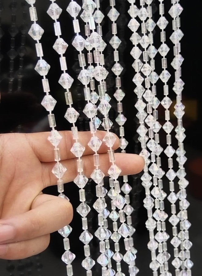 ave split Beaded Curtain Doorways Acrylic Hanging Door Beads String Curtains Tassel Room Divider Screen Decor for Doorway Window Living Room Wedding 046j (100x185cm/39x72.8inch) - Image 5