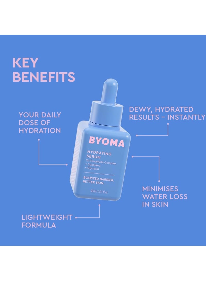 BYOMA Hydrating Serum - Moisturizing Facial Serum with Squalane, Glycerin & Ceramides - Hydrating for Glowing, Dewy Skin - 1.01 fl. oz - Image 3