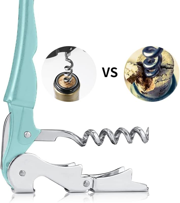 Kit-Home Professional Waiter Corkscrew Wine Openers Set, Heavy Duty Stainless Steel Hinges Wine Key for Restaurant Waiters, Sommelier, Bartenders - Image 4