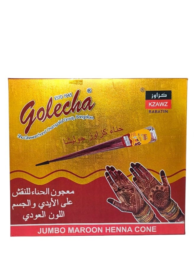 Golecha Henna Paste for Engraving on Hands and Body Recursive Color 12 cones