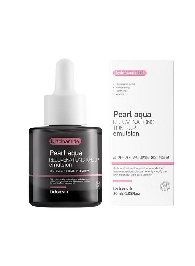 DEleventh Korean Brand Pearl Aqua Rejuvenationg Tone-Up Emulsion 30ml / with Niacinamide, and Vitamins B5 & Vitamins E for a Bright, Hydrated, and Youthful Complexion - Image 1