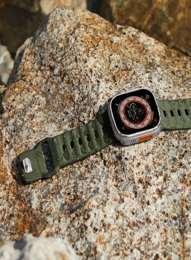 سويتيسبيست سوار رياضي متوافق مع ساعة أبل ألترا 2، متوفر بمقاسات 49 مم، 46 مم، 45 مم، 44 مم، و42 مم للرجال. سوار معصم بديل مقاوم للماء مصنوع من السيليكون الناعم، متوافق مع ساعات أبل من السلسلة 11، 10، 9، 8، 7، 6، 5، 4، 3، SE، ألترا 3، 2، و1. عبوة من قطعتين. - Image 4