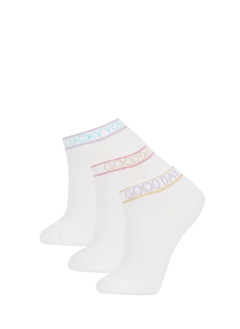 DeFacto 3-Pack Cotton Ankle Socks