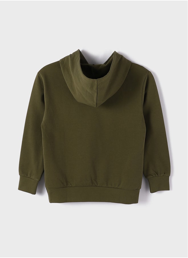 LC WAIKIKI Comfortable Fit Hooded Boy's Sweatshirt  - Image 2