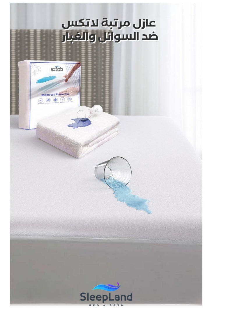 سليب لاند بكج النوم الفندقي – لباد 200×120 سم + واقي مرتبة + طقم واقي مخدة + منشفة قطن 70×140 سم + مفرش فندقي بيج - Image 3
