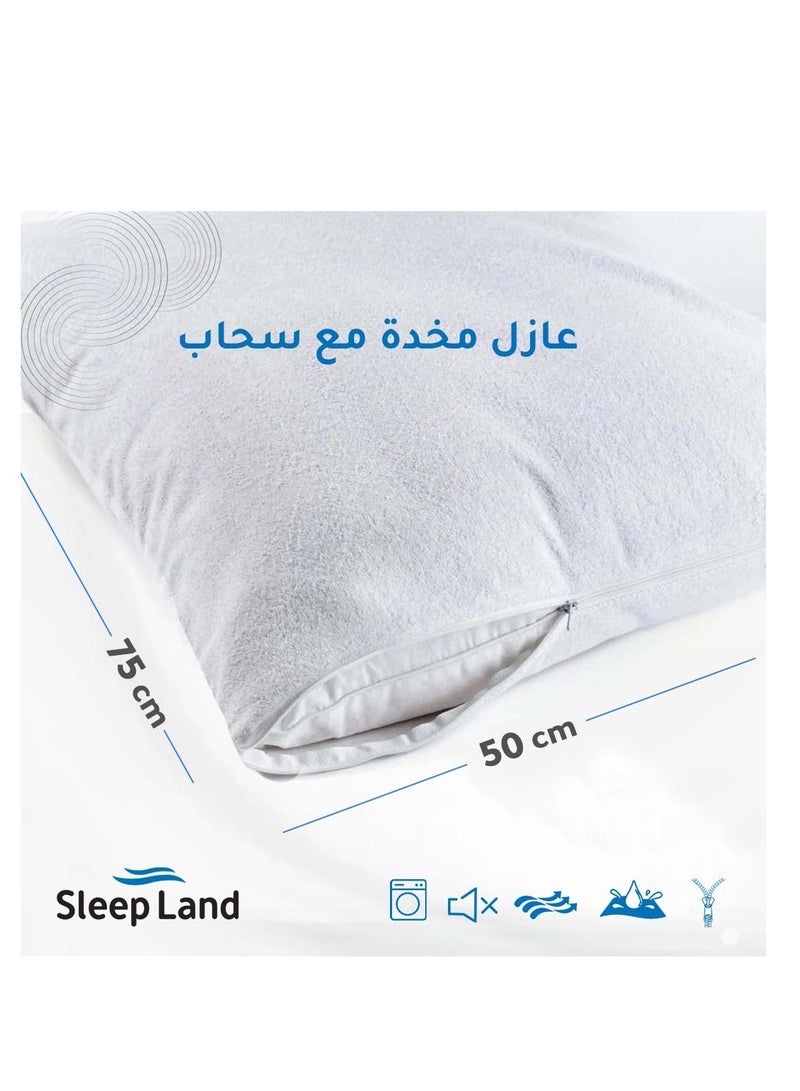 سليب لاند بكج النوم الفندقي – لباد 200×120 سم + واقي مرتبة + طقم واقي مخدة + منشفة قطن 70×140 سم + مفرش فندقي بيج - Image 2