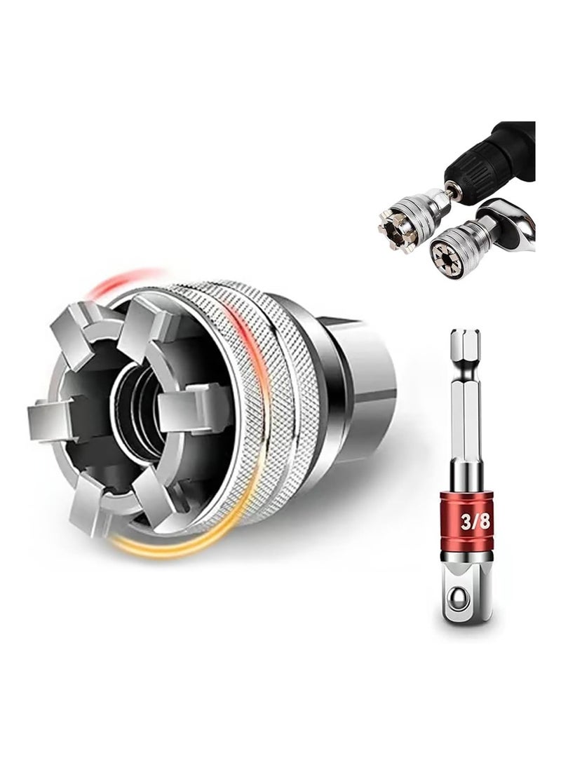 MVAQKLM  Universal Socket Wrench Tool, Drive Torque Wrench, Adjustable Self-Tightening, Fits 3/8"-3/4", 10mm-19mm, Max 430NM, for Home Repair, Construction, Auto Maintenance - Image 1