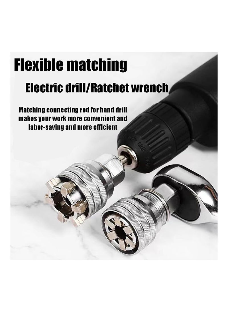 MVAQKLM  Universal Socket Wrench Tool, Drive Torque Wrench, Adjustable Self-Tightening, Fits 3/8"-3/4", 10mm-19mm, Max 430NM, for Home Repair, Construction, Auto Maintenance - Image 3