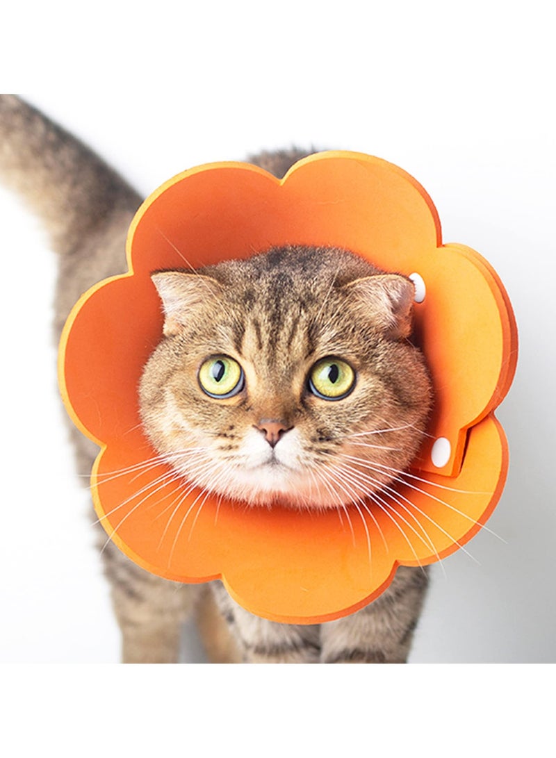 Adjustable Recovery Cat Collar, Cat Cone Soft After Surgery,Healing Wound Neck Cone for Kitties and Puppies, Protective Collar Elizabethan Collars for Cats Small Dogs (M) - Image 1