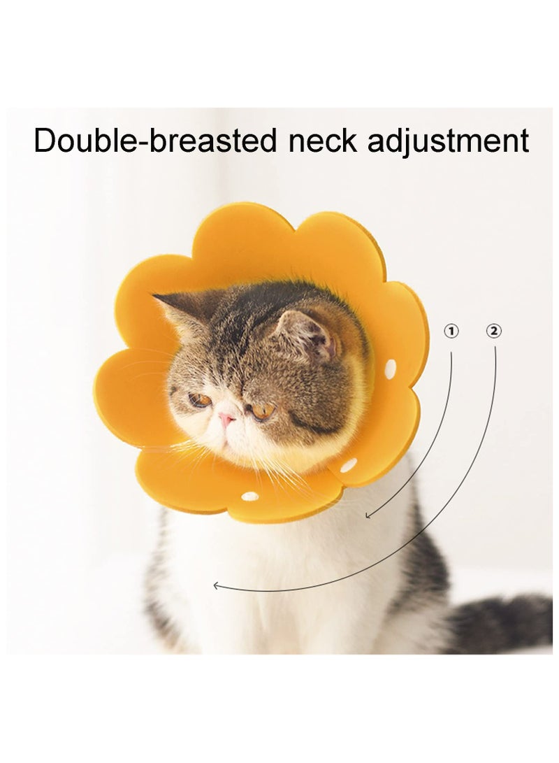 Adjustable Recovery Cat Collar, Cat Cone Soft After Surgery,Healing Wound Neck Cone for Kitties and Puppies, Protective Collar Elizabethan Collars for Cats Small Dogs (M) - Image 3