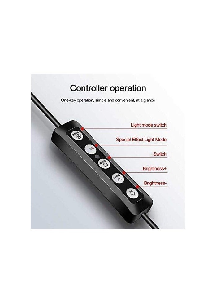 ميجوفاست حلقة ضوء سيلفي LED دائرية قابلة للتعتيم مقاس 22 بوصة مع حامل ثلاثي القوائم مقاس 90 بوصة وجهاز تحكم عن بعد و3 حوامل للهاتف المحمول لكاميرا الماكياج والتصوير الفوتوغرافي على YouTube وتصوير فيديو TikTok Vlog Live Stream - Image 5