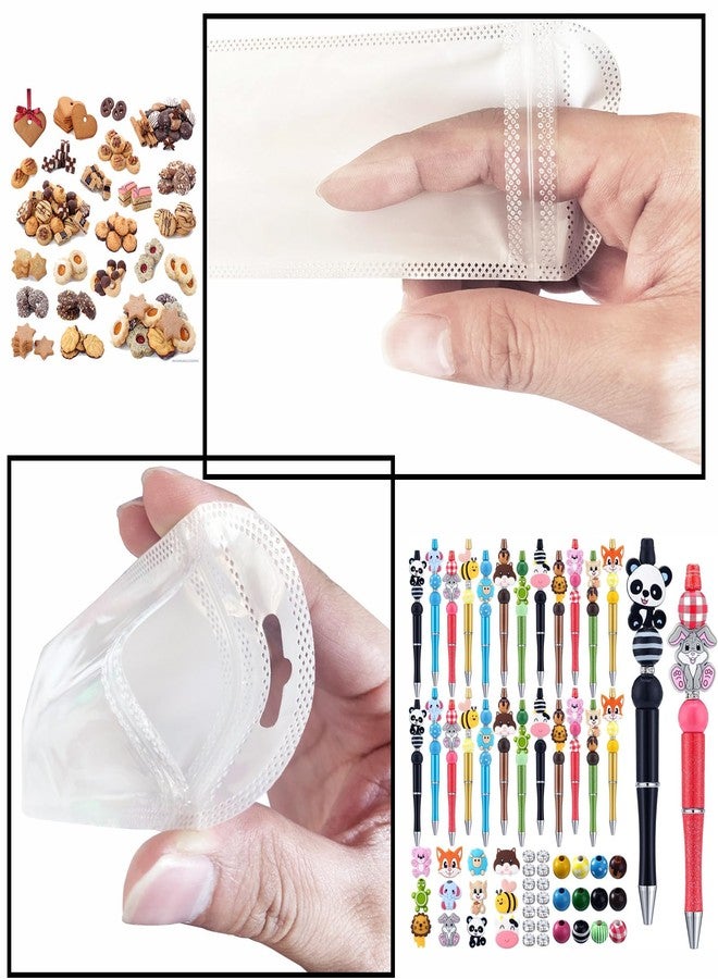 BOBECI 100Pcs Resealable Beadable Pen Packaging Plastic Beadable Pen Bags Great for Bead Pen Office Home Party Favor Food Storage Cookies Sample Jewelry Snack (2.5x9.4inch) - Image 4