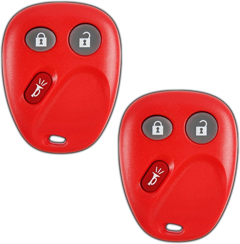 KeylessOption Keyless Entry Remote Control Car Key Fob Replacement for LHJ011-Red (Pack of 2) - Image 1