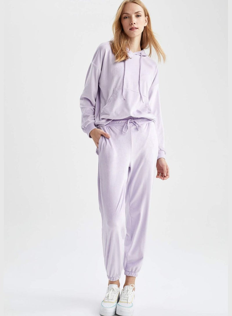 DeFacto Relax Fit Velvet Sweatpants - Image 4