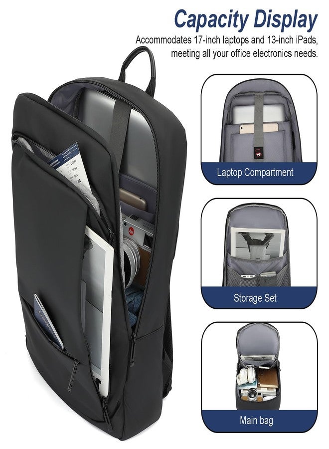 AUGUR Slim Backpack for Men 17 inch Laptop Backpack Computer Notebooks Lightweight Water Resistant Backpacks For Travel/Business/Work - Image 2