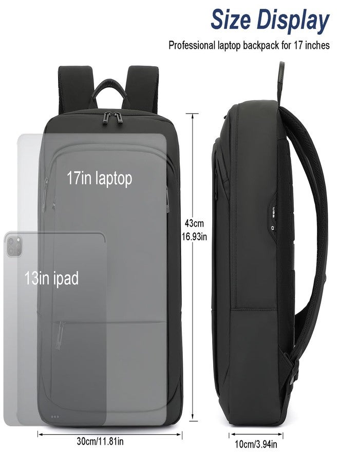 AUGUR Slim Backpack for Men 17 inch Laptop Backpack Computer Notebooks Lightweight Water Resistant Backpacks For Travel/Business/Work - Image 3