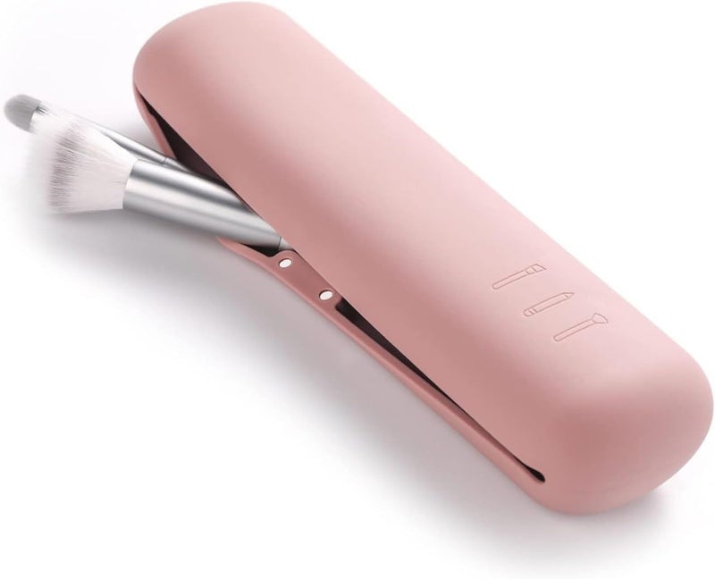 Shrux Silicone Makeup Brush Holder - Magnetic Closure, & Easy-Clean Travel Case for Brushes | Soft, Allergy-Friendly Cosmetic Organizer with Secure Magnet Seal | Beauty & Makeup Brush Pouch - 1Pcs - Image 1