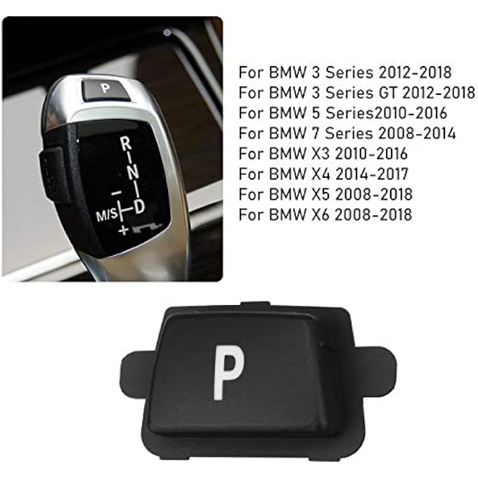 rayihni Jaronx Compatible with BMW Gear Shift P Button Gear Shift Knob Lever Parking Button Cover Replacement Compatible with BMW 3 F30F31F34 5 F10F11 7 F01F02 X3 F25X4 F26 X5 E70F15 X6 E71F16 - Image 3