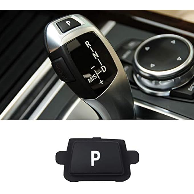 rayihni Jaronx Compatible with BMW Gear Shift P Button Gear Shift Knob Lever Parking Button Cover Replacement Compatible with BMW 3 F30F31F34 5 F10F11 7 F01F02 X3 F25X4 F26 X5 E70F15 X6 E71F16 - Image 1