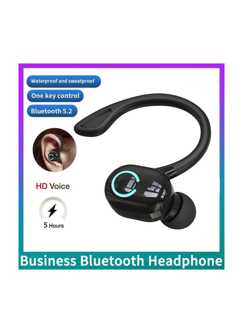 AROAQ - Earbuds Bluetooth Wireless Headphones Bluetooth 5.0 Earphones with Mic Single in-Ear Sports Waterproof TWS Earbuds Bluetooth Handsfree Headset (Black) - Image 1