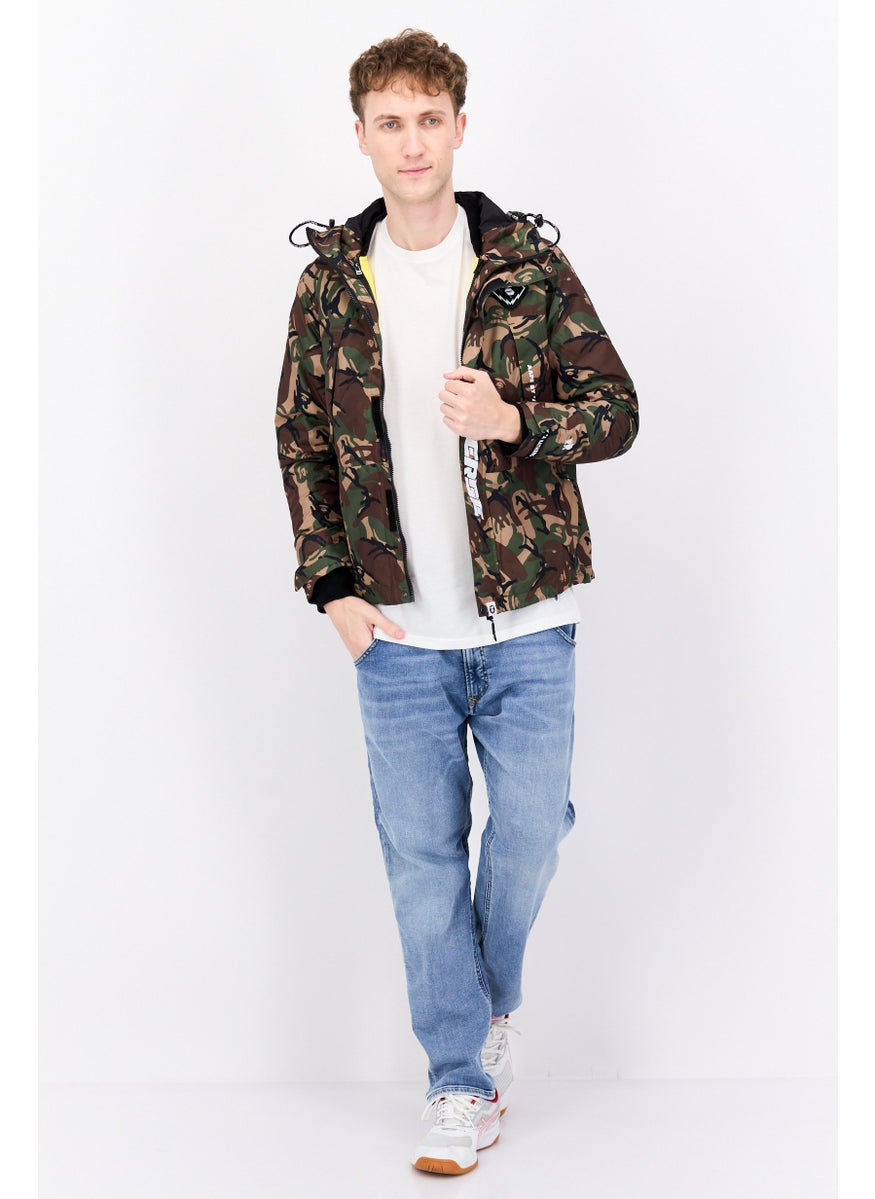 Aape By A Bathing Ape - Men Camouflage Hooded Puffer Jacket, Brown - Image 1