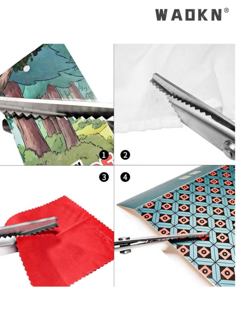 دبليو أيه أو كي أن مقص الخياطة الفولاذ المقاوم للصدأ القماش المصنوع يدويا مقص المثلث مقص النسيج مقص محترف للجلد مقص الخياطة للخياطة مقص الخياطة الحادة للمكتب المنزلي - Image 4