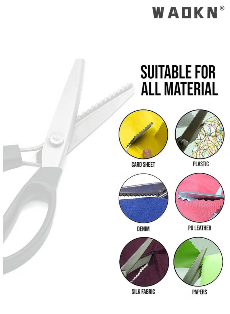 دبليو أيه أو كي أن مقص الخياطة الفولاذ المقاوم للصدأ القماش المصنوع يدويا مقص المثلث مقص النسيج مقص محترف للجلد مقص الخياطة للخياطة مقص الخياطة الحادة للمكتب المنزلي - Image 5