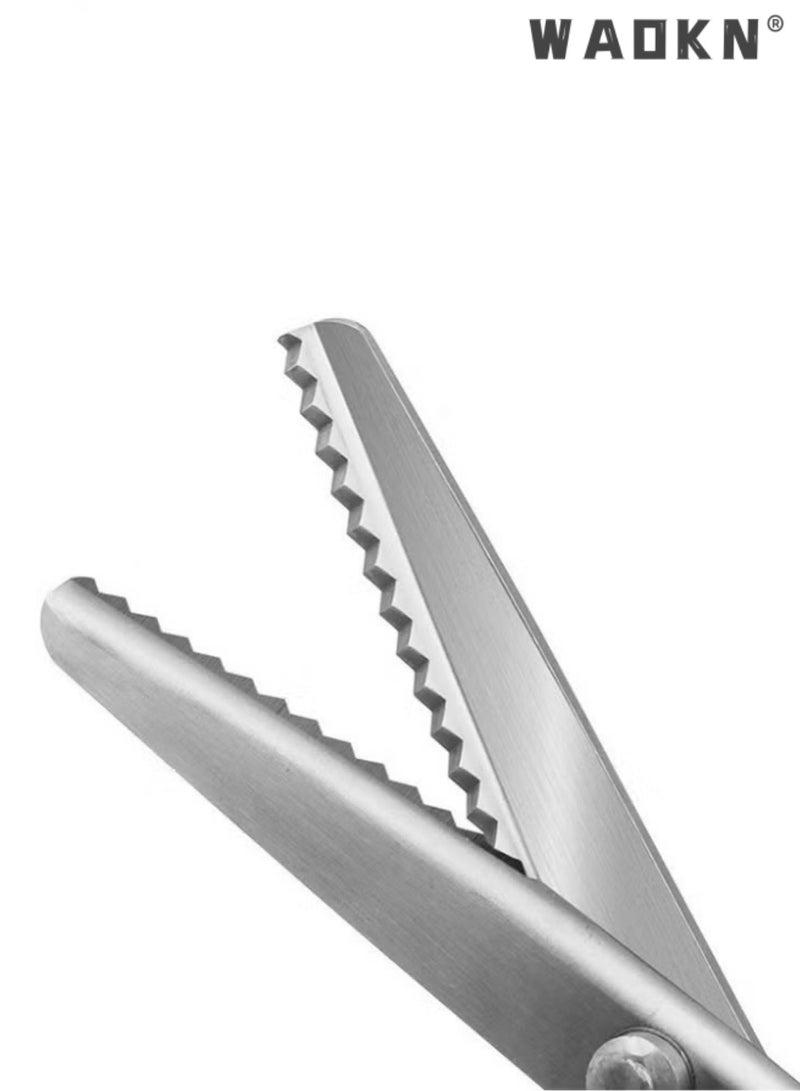 دبليو أيه أو كي أن مقص الخياطة الفولاذ المقاوم للصدأ القماش المصنوع يدويا مقص المثلث مقص النسيج مقص محترف للجلد مقص الخياطة للخياطة مقص الخياطة الحادة للمكتب المنزلي - Image 2