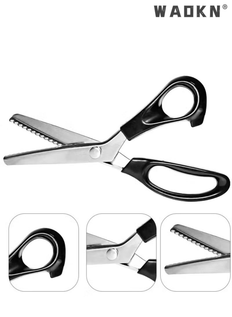 دبليو أيه أو كي أن مقص الخياطة الفولاذ المقاوم للصدأ القماش المصنوع يدويا مقص المثلث مقص النسيج مقص محترف للجلد مقص الخياطة للخياطة مقص الخياطة الحادة للمكتب المنزلي - Image 1