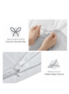 Donetella 5-Piece King Size Comforter Set with Removable Filler Off White & Multicolour  - Image 5