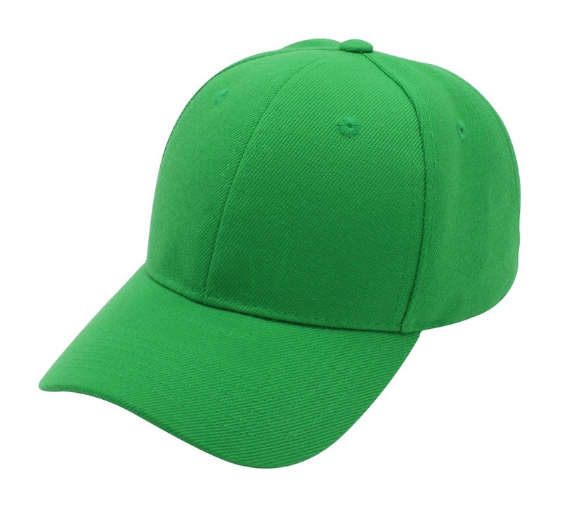 Top Level Baseball Cap Men Women - Classic Adjustable Plain Hat (Kelly Green) - Image 1