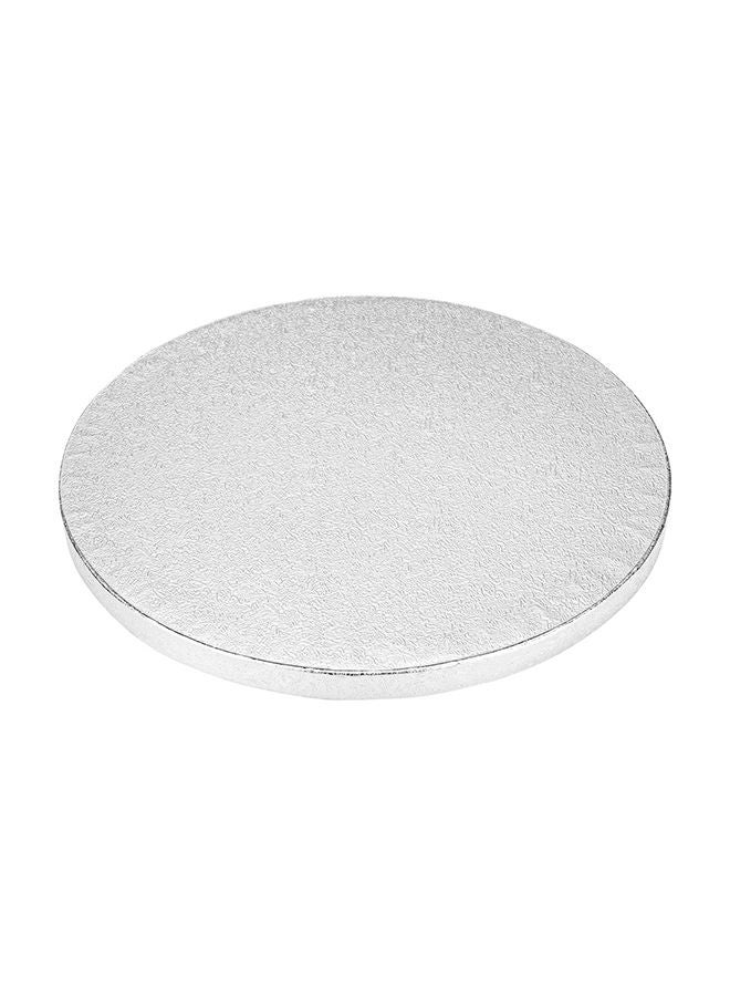 Restaurantware Pastry Tek 8 Inch Cake Board, 1 Durable Cake Drum - Round, Covered Edges , Metallic Silver Paper Cake Base , Disposable , For Birthdays, Weddings, Or Parties  - Image 4