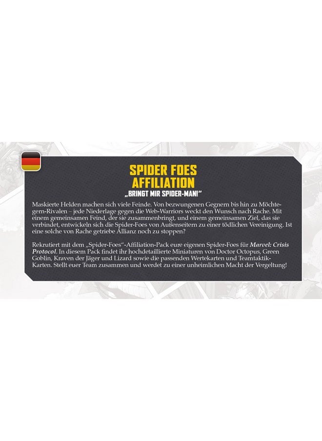 Atomic Mass Games Marvel: Crisis Protocol Spider-Foes Affiliation Pack - Unleash Sinister Villains On The Tabletop! Superhero Strategy Game, Ages 14+, 2 Players, 90 Minute Playtime, Made  - Image 2