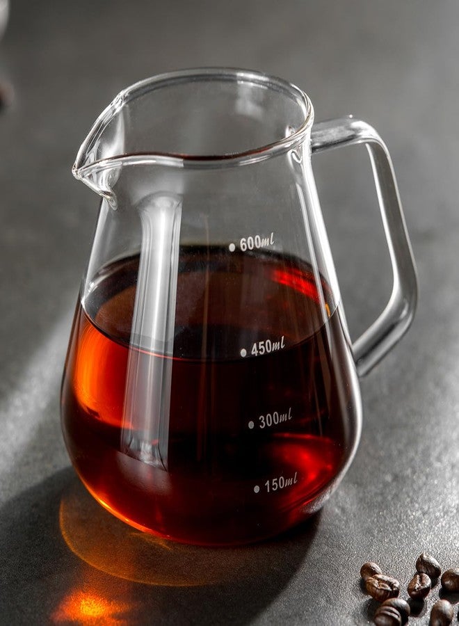 shoxil Pour Over Coffee Maker Set - Drip Coffee Pot with bamboo Handle, Glass Coffee Dripper & 100 Filters, 20oz/600ml Capacity - Image 5