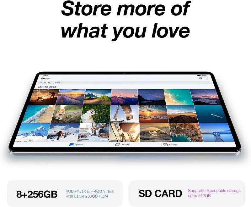 AGM جهاز AGM PAD T2 اللوحي بنظام Android 14، شاشة FHD بدقة 1920×1200، ذاكرة وصول عشوائي 4GB، ذاكرة تخزين داخلية 256GB (قابلة للتوسعة عبر TF حتى 512GB)، GPS/Type-C/بطارية 8000mAh/شريحتي اتصال 4G LTE/واي فاي 5GHz/التعرف على الوجه - Image 4