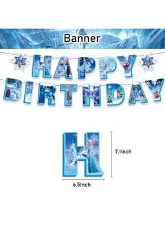 General Frozen Theme Birthday Party Decoration Supplies Princess Aisha Pull Flag Cake Insert Balloon  - Image 3