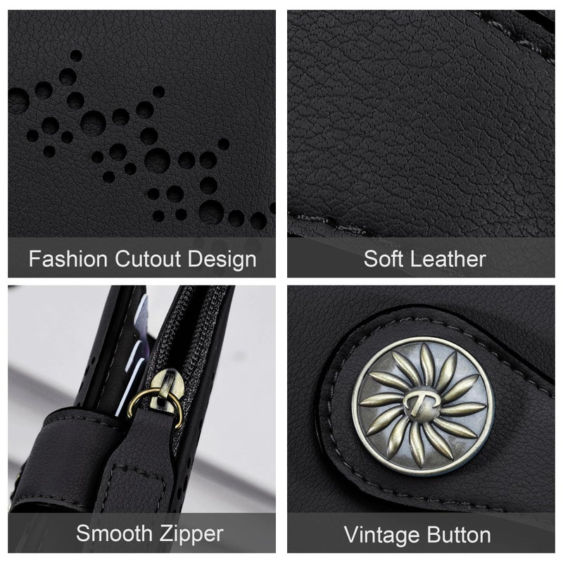 Tipmile Small Wallet for Women Bifold RFID Blocking Card Holder Leather Wallets with Zipper Coin Pocket - Image 5