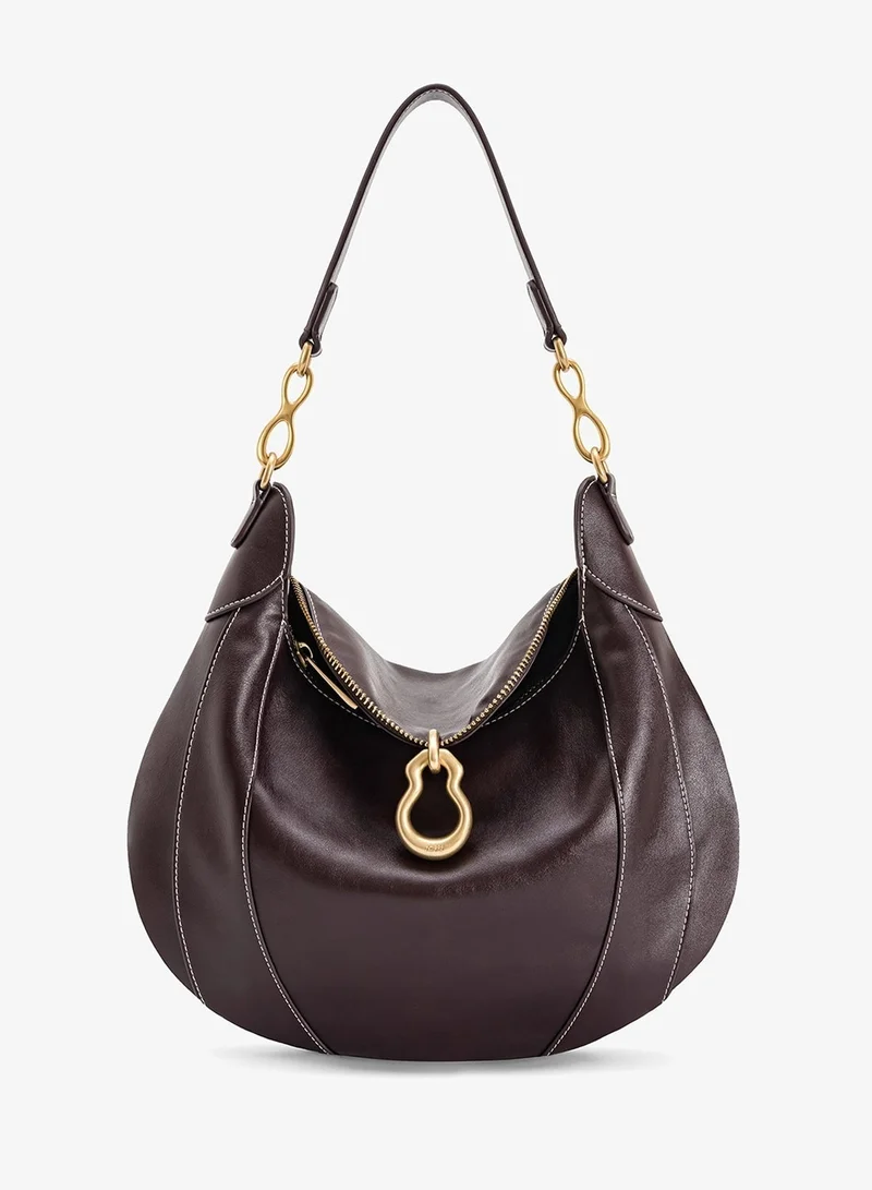 Daria Metal Pendant Embellished Shoulder Bag