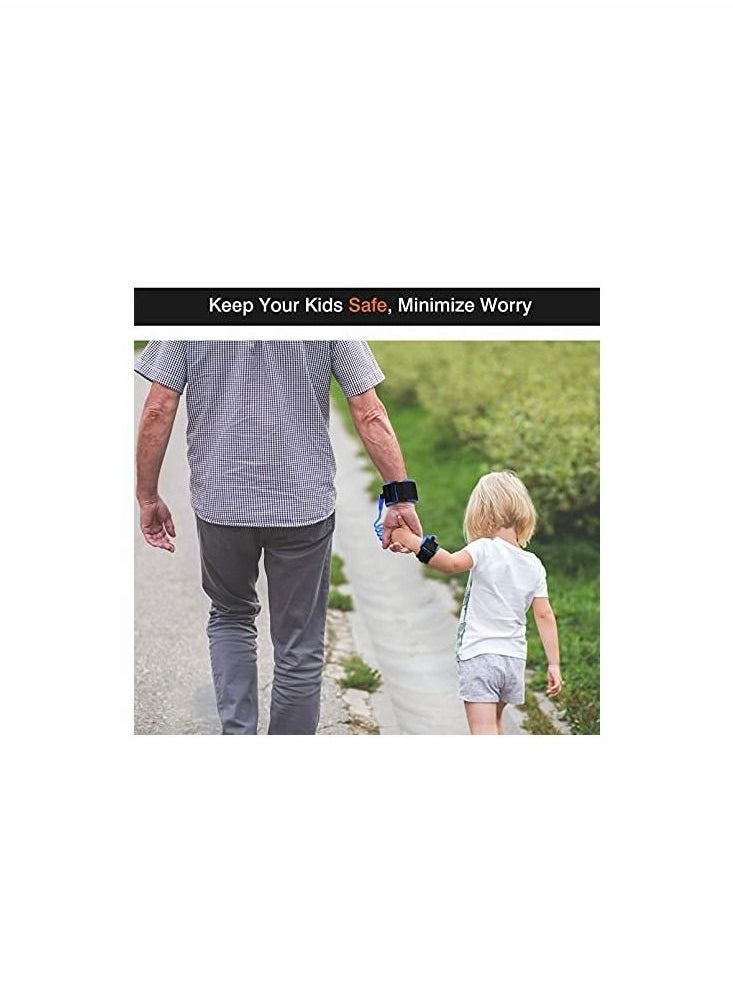 XiuWoo - Anti Lost Wrist Link, Children Outdoor Safety Hook and Loop Wristband Leash Child Harness for Kids Toddlers, 1.5M Blue - Image 1