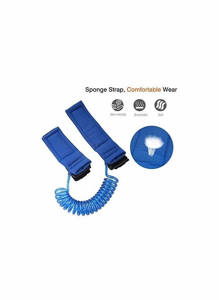 XiuWoo - Anti Lost Wrist Link, Children Outdoor Safety Hook and Loop Wristband Leash Child Harness for Kids Toddlers, 1.5M Blue - Image 1